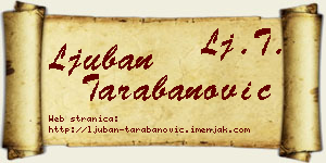 Ljuban Tarabanović vizit kartica